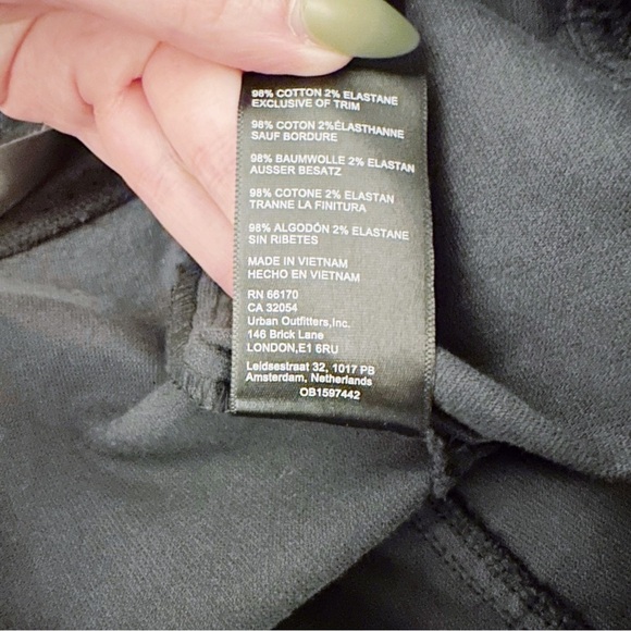 Urban Outfitters Velvet Crop Top Corset Tank Black - Picture 6 of 7